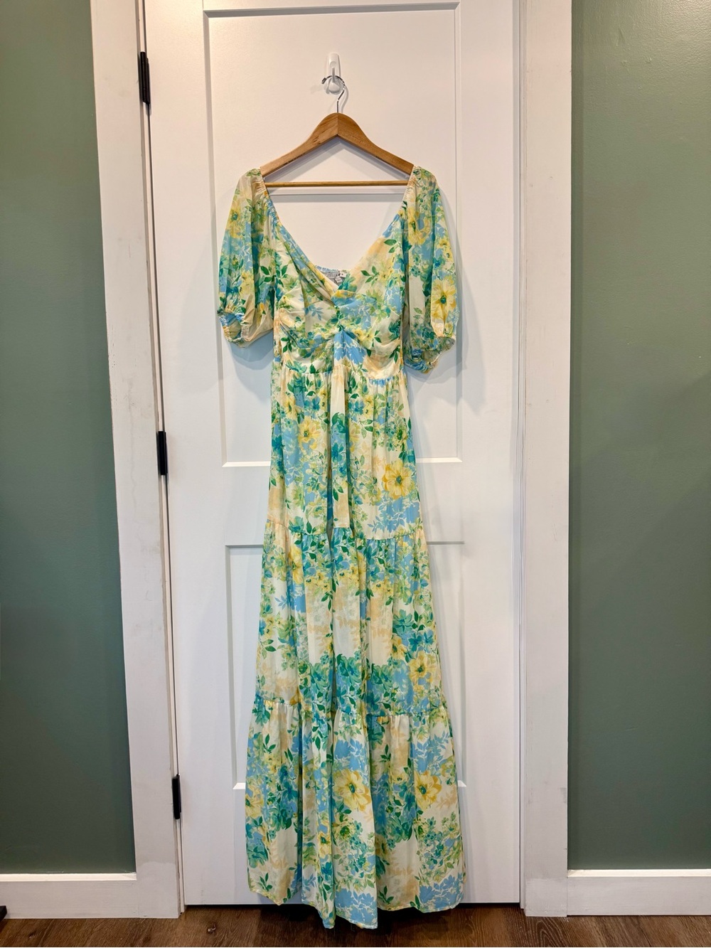 Baltic Born Floral Maxi Dress in Yellow & Aqua